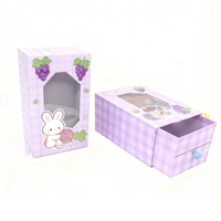 Boîtes à tiroirs coulissants personnalisées avec logo, transparentes, écologiques, recyclables, pour l'emballage de jouets avec impression UV couleur