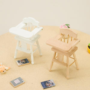 Mini muebles DIY a escala 1:12 para casa de muñecas, simulación de madera, restaurante, Escena de comedor, decoración para bebés y niños - Product Image 3