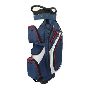 14 Way High Quality Nylon Carry Golf Cart Bag with One Waterproof Zipper Pocket