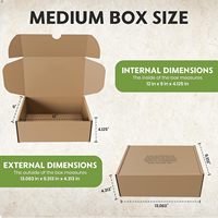 Boîte cadeau en carton kraft pliable pour l'expédition, écologique, naturelle, durable, avec logo personnalisé