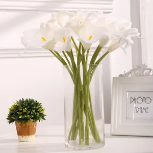 Mini fleurs artificielles en PU, décoration de maison, toucher réaliste, Mini Calla