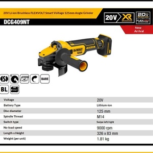 เหมาะสำหรับเครื่องมือตัดและเจียรโลหะแบบไร้สาย 20V Li-ion Brushless รุ่น DCG409 (เฉพาะตัวเครื่อง) - Product Image 2