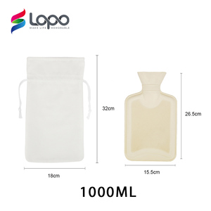 Prix de gros Housse en peluche douce, réutilisable et durable pour bouteille d'eau chaude en <span class=keywords><strong>caoutchouc</strong></span> de 1000 ml - Product Image 2
