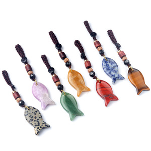 Vendite calde <span class=keywords><strong>ciondolo</strong></span> in <span class=keywords><strong>ametista</strong></span> <span class=keywords><strong>naturale</strong></span> pietre curative pesce portachiavi per collana a maglia a mano regalo - Product Image 2
