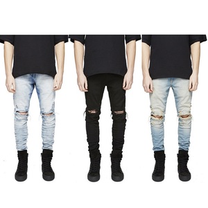 de pantalones ajustados para los hombres de <span class=keywords><strong>la</strong></span> <span class=keywords><strong>calle</strong></span> estilo diseñador de los hombres de los pantalones vaqueros - Product Image 1