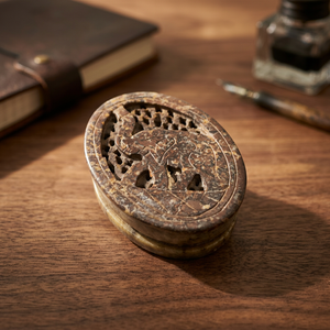 Boîte à pilules en pierre de savon - Product Image 1