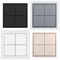 Panneau intelligent KNX RS485 ZigBee 4 Gang 8 Voies Ruegen Type 86 PC, prend en charge la personnalisation pour une vie intelligente