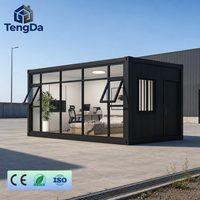 Maison Modulaire Préfabriquée à Assemblage Rapide, Mobile, Pliable, Conteneur en Verre Compact