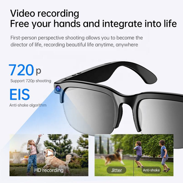 Smart Glasses 1080P Video Recording Real-time Translation Sports Audio Touch Voice Control IPX-4 Waterproof Magnetic AI