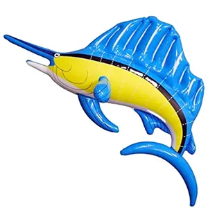 PVC Inflatable Swordfish Toy plastic blow up soft fish party decoration toys for kids