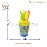 Ensemble de jouets de plage et de sable pour enfants unisexe comprenant des moules à sable en plastique et un seau à outils pour s'amuser en été pour les jeux des enfants