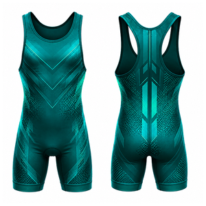 Combinaison de lutte légère imprimée unisexe pour l'entraînement et la compétition, vêtement de sport à séchage rapide, extensible, une pièce - Product Image 3