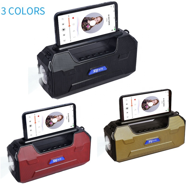200Hours TWS Outdoor Solar Powered Wireless Solar Charging Bluetooth Speaker FM Radio LED Flashlight Solar bluetooth Speaker · image 6