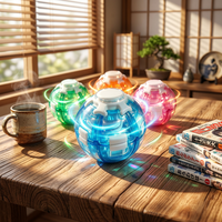 Jouet anti-stress éducatif en plastique pour jeunes garçons, style influenceur, boule rotative à pression lumineuse, spirale colorée à manivelle