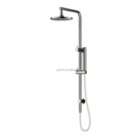 Robinet de bain, Douche extérieure, Laiton/Acier inoxydable, Nickel brossé, Pommeau de douche pour camping-car, Accessoires de cabine de douche, Pommeau de douche à jet fin