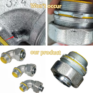 3/4 \ "lỏng-chặt chẽ nối cách điện họng dễ uốn sắt 45 ° kim loại ống dẫn Phụ kiện Flex ống dẫn 90 ° góc 45 độ cứng nhắc - Product Image 5