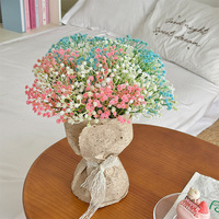Fleur artificielle réaliste de type Gypsophile pour la décoration de la maison et de mariages, accessoires pour arrangements floraux DIY, branche unique de fausses fleurs
