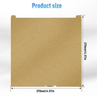 Plaque de construction en acier flexible texturé PEI double face 370x370mm - Retrait facile des impressions pour imprimante 3D PLA/PETG/ABS/NYLON/TPU