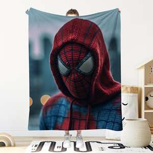 Manta de franela suave con estampado de superhéroe Spider-Man de dibujos animados y Anime - Product Image 2