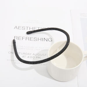 Volledige diamanten mode-haarband met strass nieuwe barokstijl dames slanke dunne hoofdband - Product Image 2