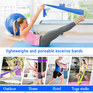 Ensemble de bandes de résistance pour yoga ZAKERDA, jaune, bleu, violet, 3 pièces, entraînement de force, étirements, exercices de fitness - Product Image 3