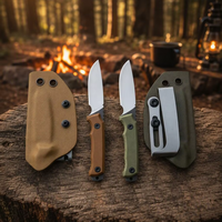 Couteau de chasse à lame fixe, acier inoxydable, manche G10, couteau portable pour le camping et la pêche, vente en gros OEM, personnalisable T0002