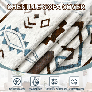 Housse de canapé sectionnel en chenille épaisse, design minimaliste, extensible, imperméable, couverture intégrale à 360 degrés, anti-<span class=keywords><strong>d</strong></span>éversement - Product Image 4