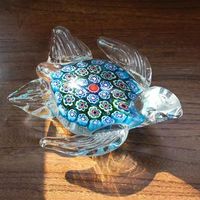 Petite tortue en verre créative moderne artisanat maison salon décoration salons poissons réservoir trophées tasses souvenirs cadeaux
