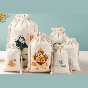 Bolsa de Regalo Personalizada de Lona Ecológica y Duradera con Cordón, Bolsa Protectora para Joyería, Regalos de Boda y Fiestas, Color Personalizado - Product Image 1