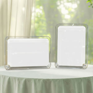 Dual Display Blank Sublimation Crystal <b>Photo</b> <b>Frame</b> - Versatile DIY <b>Glass</b> <b>Frame</b> for Horizontal/Vertical Desktop Decoration - Product Image 1