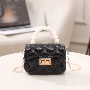 <span class=keywords><strong>Sac</strong></span> bandoulière mini en PVC tendance pour femme, avec perles, petit <span class=keywords><strong>sac</strong></span> à <span class=keywords><strong>main</strong></span> portable, pochette pour téléphone et monnaie - Product Image 6