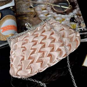 ハート型クラッチラインストーンイブニングバッグ レディース プロム ゴールドクリスタルハンドバッグ - Product Image 2