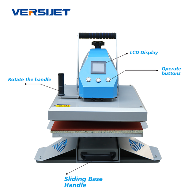 Swing Away Sublimation Heat Press Machine with Touch Screen and Pull-out Staaion
