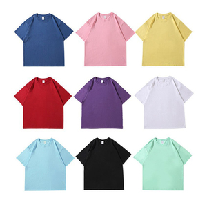 Vente en gros Chemises pour hommes unies par sublimation avec logo personnalisé, T-shirt uni surdimensionné imprimé en coton épais pour hommes - Product Image 2