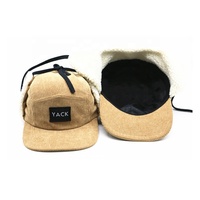 Musim dingin jual panas bahan korduroi topi snapback dengan penutup telinga