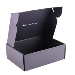 豪华定制黑色纸运输盒纸板瓦楞3毫米厚盒相机珠宝包装