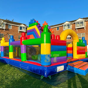 Bloc de construction de jeu de Legooing gonflable de qualité commerciale toboggan gonflable Combo château sautant gonflable pour les enfants - Product Image 3