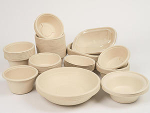 Boîtes repas jetables en pulpe de canne à sucre, compostables et compatibles micro-ondes, pour salades, camping et fêtes - Product Image 5