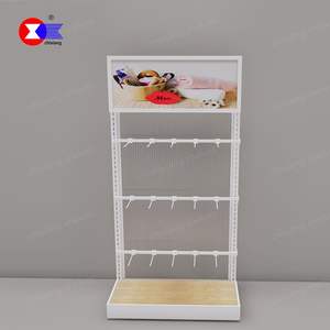 MINISO Nuevos estantes de estructura de metal y madera Tienda de comestibles de un dólar Grandes almacenes Estantes colgantes de mercancía - Product Image 4