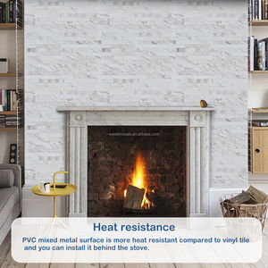 PVC Peel and Stick Backsplash Silver Metal Mosaico Autoadhesivo Aluminous Wall Mosaic Tiles - Product Image 5