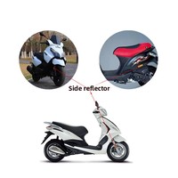 Reflector Ovalado para Scooter Eléctrico 96x24mm con Certificación E-MARK DOT, Tira Reflectante de Seguridad para Bicicleta Eléctrica, Bicicleta, Motocicleta, Piezas de Scooter