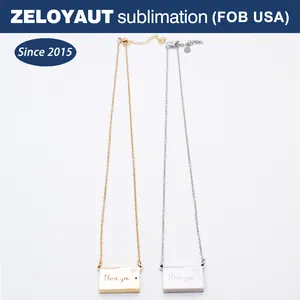 ZELOYAUT-espacios en blanco de sublimación nueva baratija personalizada collares de cajón de aleación de Zinc de lujo para novias esposa regalos móviles