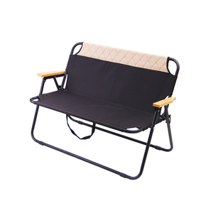 YILU Extérieur En Métal 2 Personnes Portable <span class=keywords><strong>Pliant</strong></span> Pliable <span class=keywords><strong>Banc</strong></span> <span class=keywords><strong>De</strong></span> Plage <span class=keywords><strong>Camping</strong></span> Double Chaise - Product Image 4