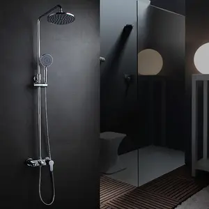 High Pressure Bath&Shower Mixer Taps With Bathtub Spout,Single Handle 3 Ways Rain Shower Faucet Set