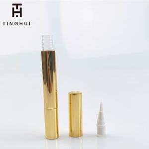 Envase de Lujo para Brillo Labial, Dispensador de Aluminio Dorado Brillante de 2ml, 3ml, 4ml, Tipo Pluma - Product Image 3