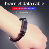 Bracelet USB portable tendance pour couple, 2 en 1, charge rapide et transfert de données, câble USB