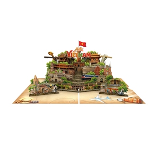 Vietnam 3D Popup Card Wholesale Handcrafted Landmarks Greeting Cards Tourism Souvenirs Cultural <b>Gifts</b> Supplier Bulk Price - Product Image 1