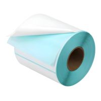 Etiqueta térmica personalizada autoadhesiva dirección de envío impermeable supermercado precio etiqueta 58x40mm para impresoras de escala térmica