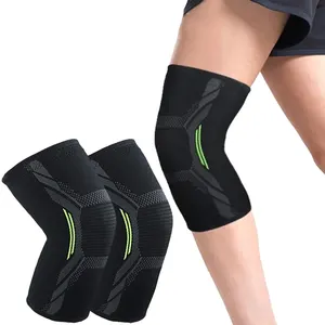 Venda quente esportes joelho cinta esportes malha quente compressão joelho cinta elástica apoio joelho cinta