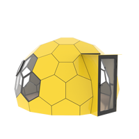 Dôme géodésique hexagonal moderne, facilement assemblable, pour jardin extérieur, chambre à bulles, chambre étoilée, serre étanche, véranda